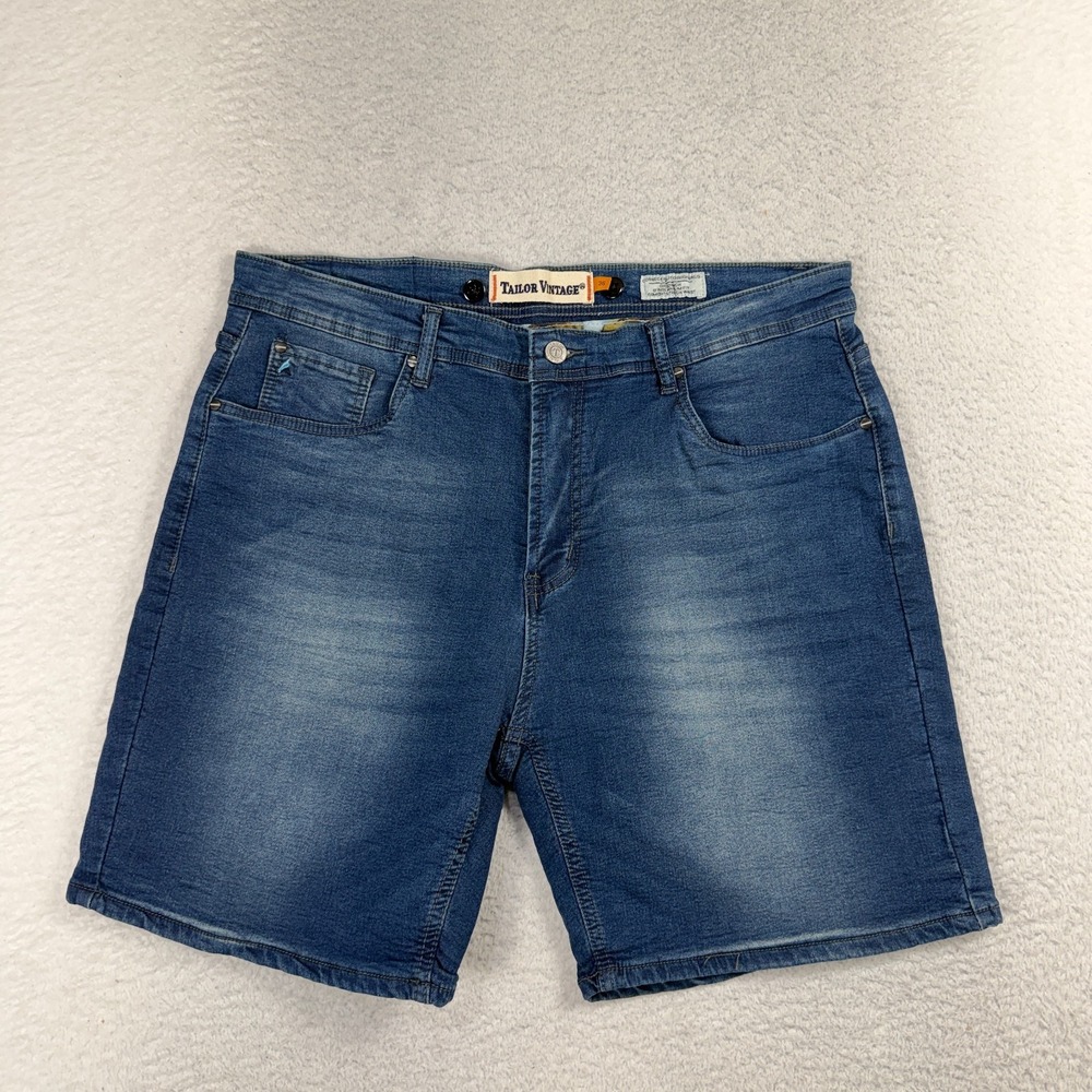 Tailor Vintage Connecticut Originals Greenwich Shorts Mens 36x7 Blue Denim